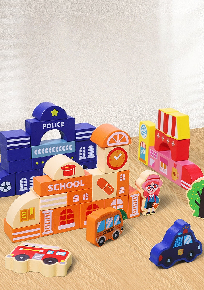 Colorful Macaron Building Blocks Creative STEM Toy for Kids