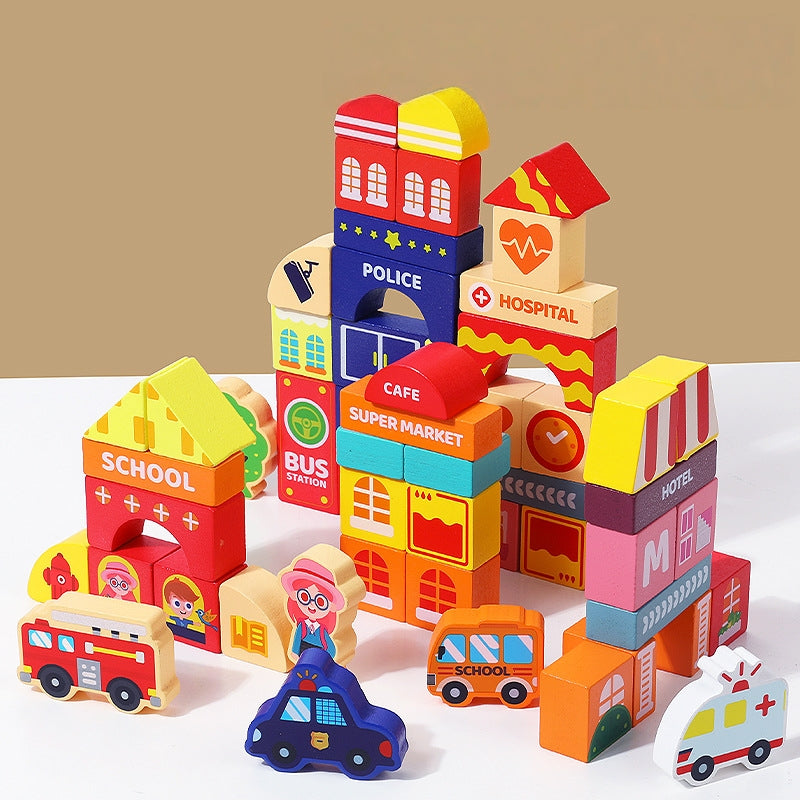 Colorful Macaron Building Blocks Creative STEM Toy for Kids