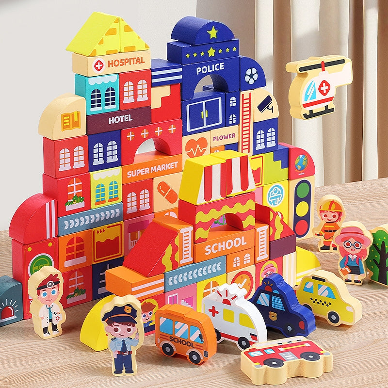 Colorful Macaron Building Blocks Creative STEM Toy for Kids