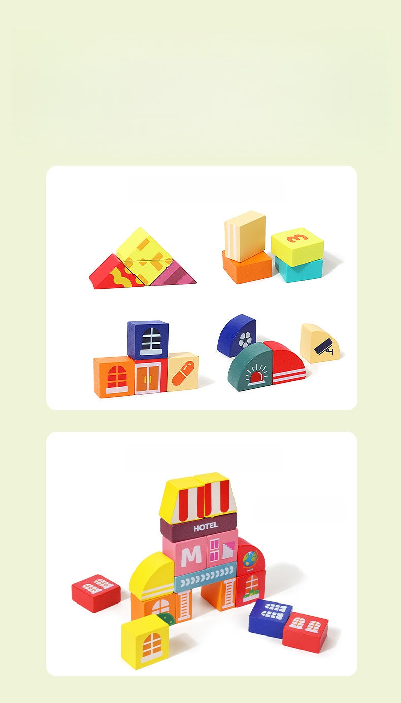 Colorful Macaron Building Blocks Creative STEM Toy for Kids