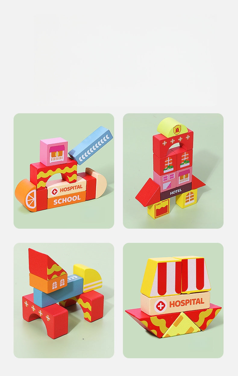 Colorful Macaron Building Blocks Creative STEM Toy for Kids