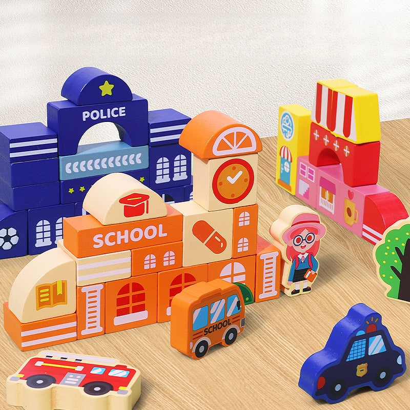 Colorful Macaron Building Blocks Creative STEM Toy for Kids